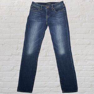 Lucky Brand Lolita Skinny Jeans Women Size 26x28 Stretch Blue Dark Wash Low Rise